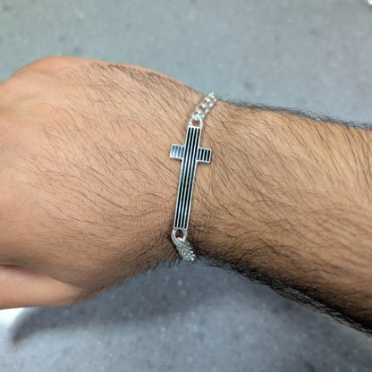 Lined Cross Bracelet