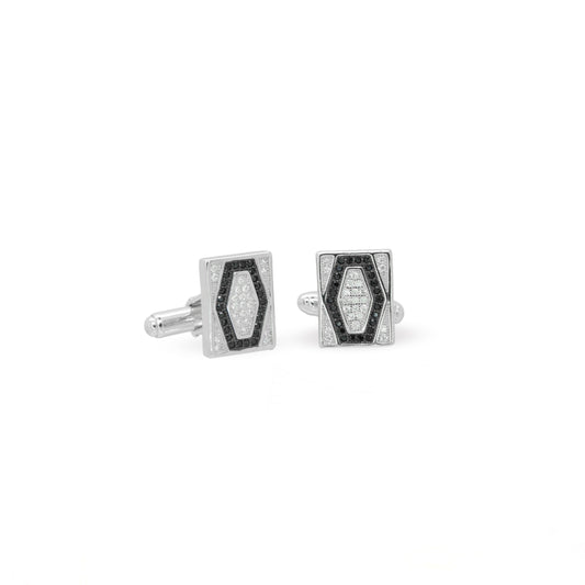 Zircon Cufflink Double Hex