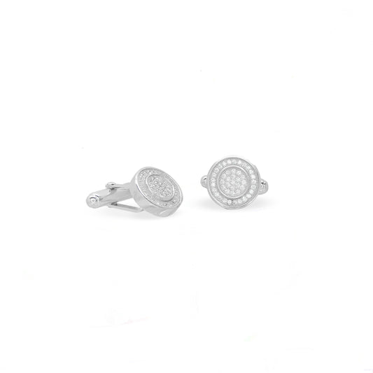 Round DW Zircon Cufflink