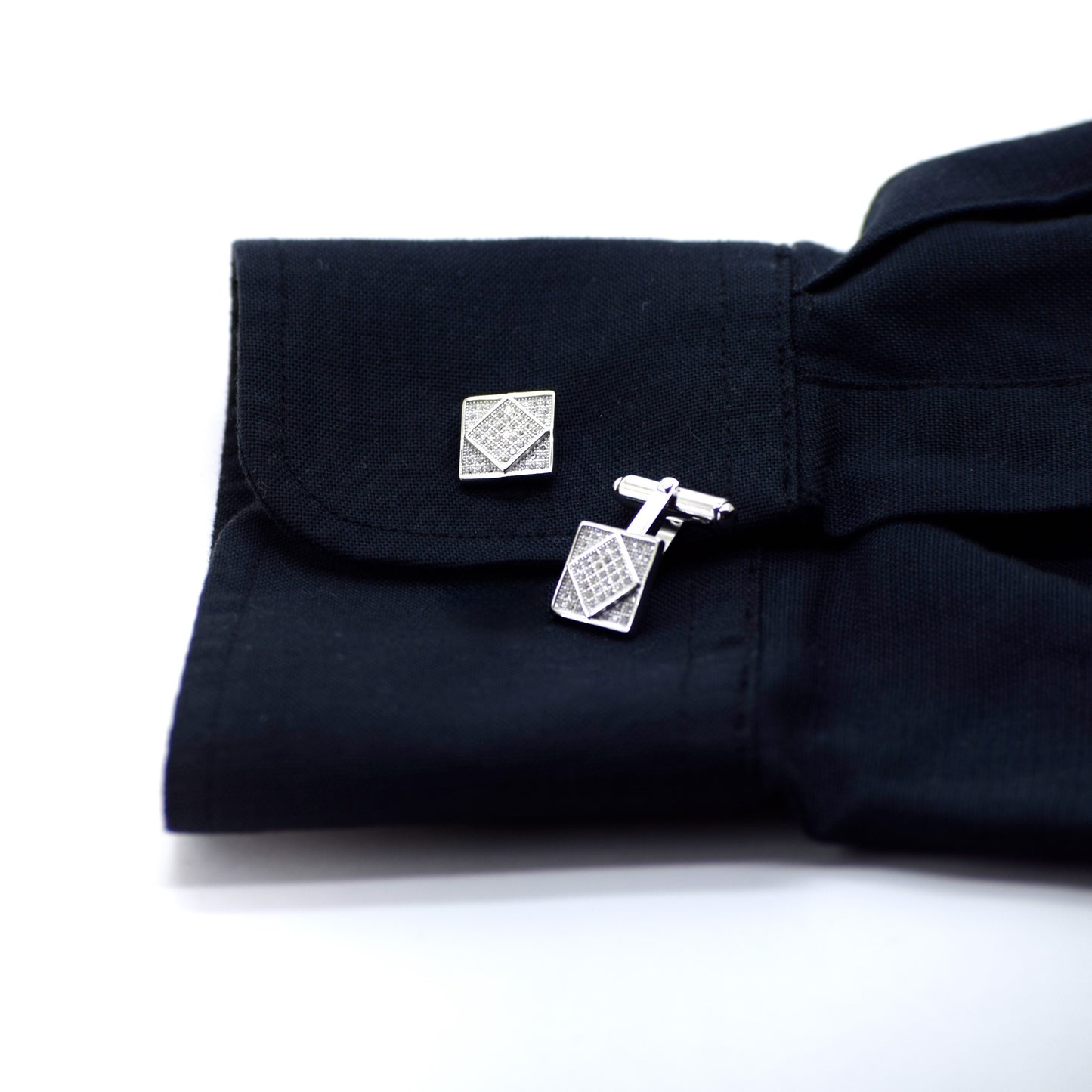 Square Zircon Cufflink WD