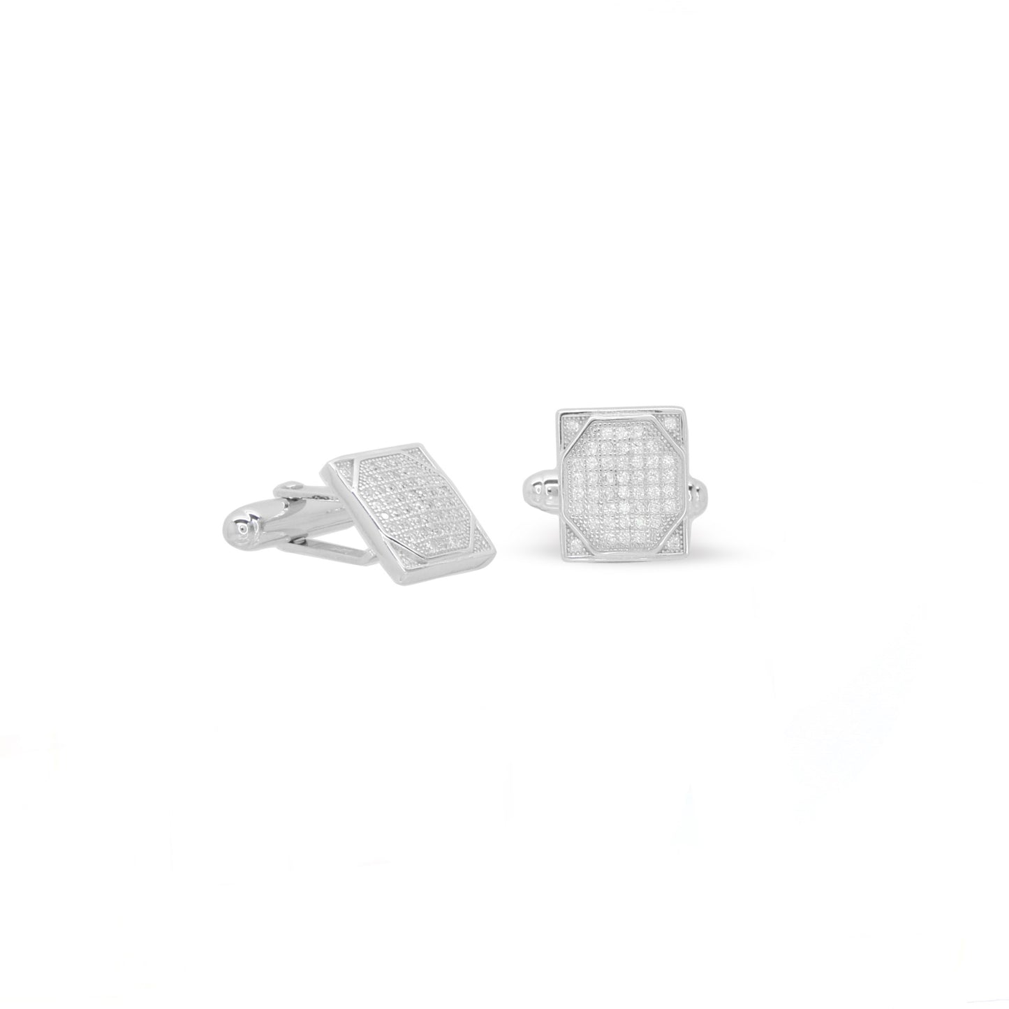 Square Zircon Cufflink WH