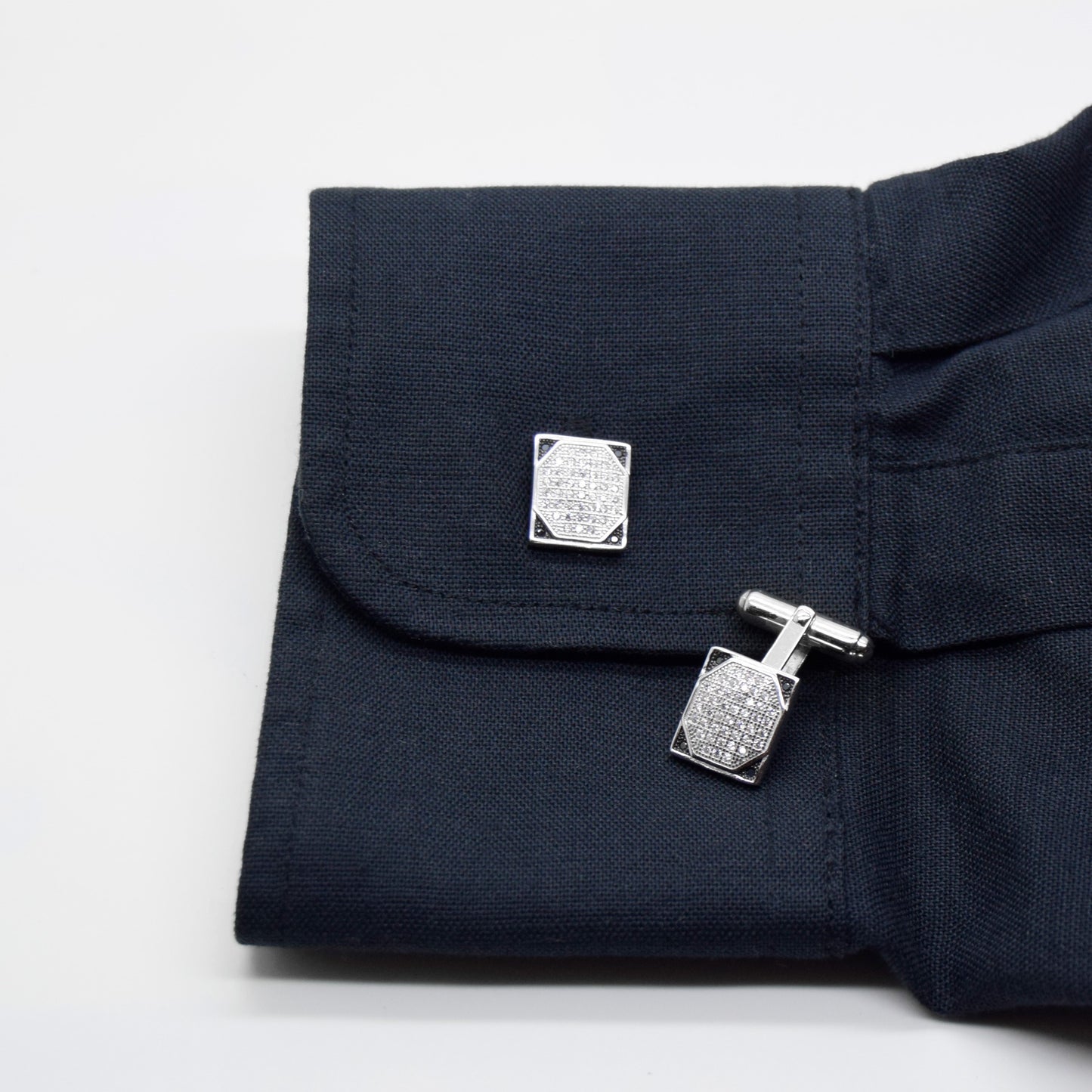 Square Zircon Cufflink BH