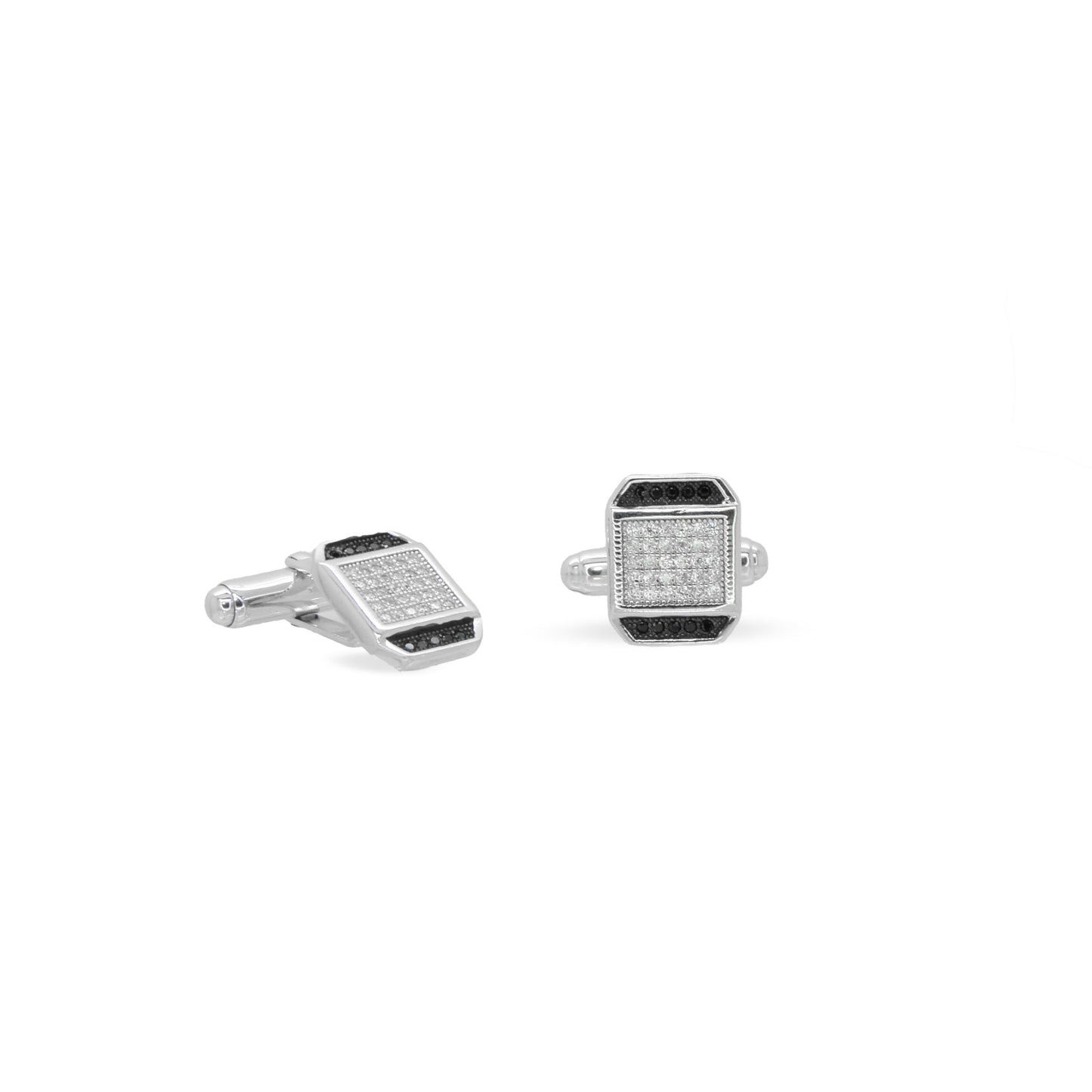 Zircon Cufflink H Stripes