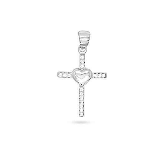 Sparkling Heart Cross