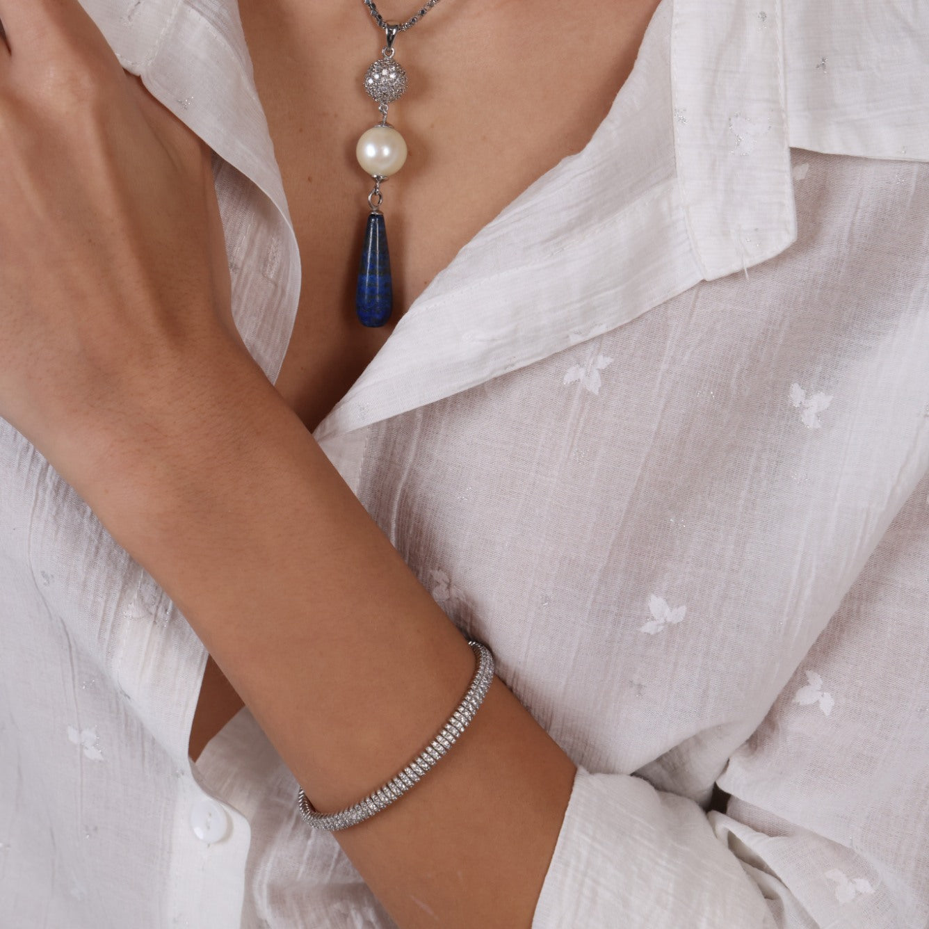 Zircon Open Cuff Bangle