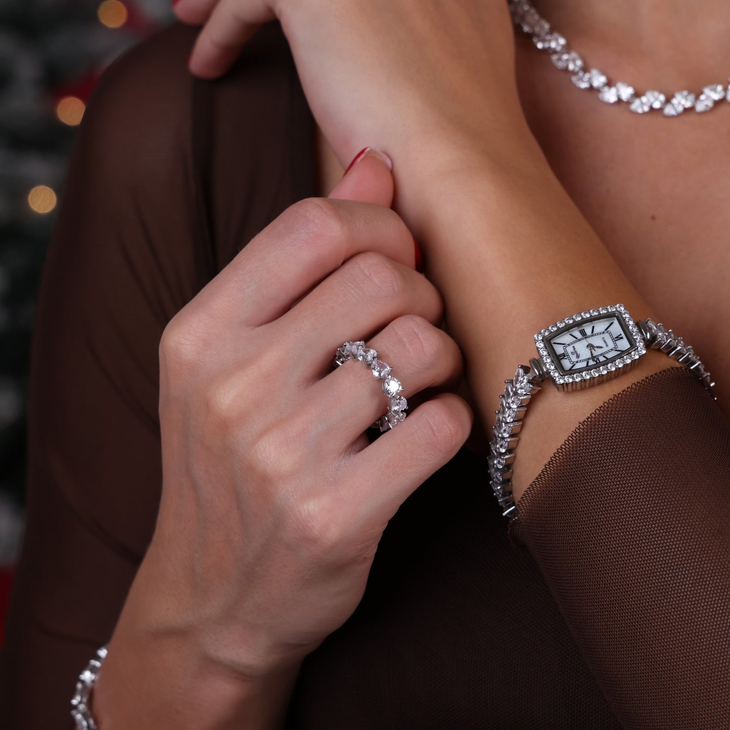 Heart Shaped Zircon Band