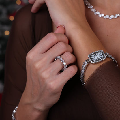 Heart Shaped Zircon Band