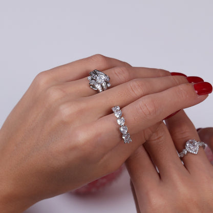 Heart Shaped Zircon Band