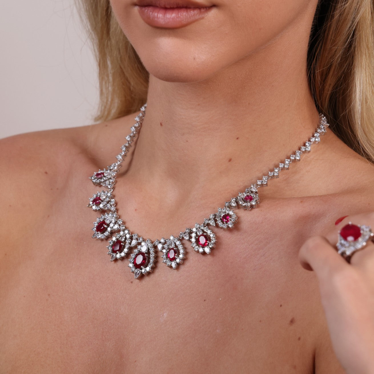 Ruby Crown Necklace