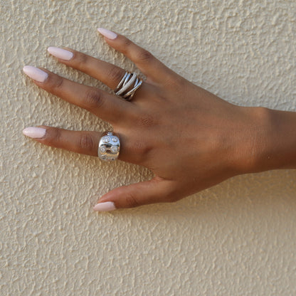 Chunky Ring with Sparkles