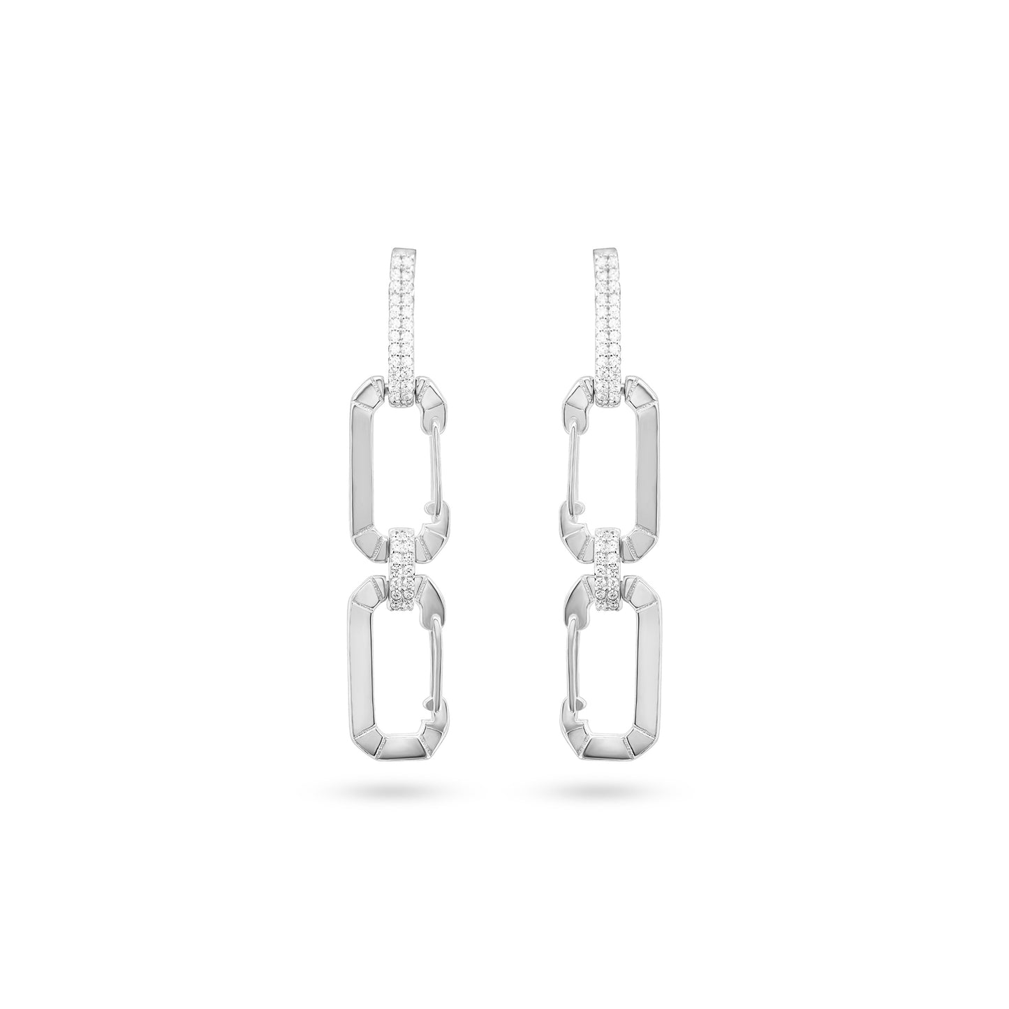 Modern Link Drop Earrings