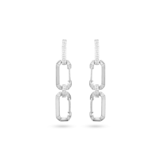 Modern Link Drop Earrings