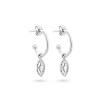 Elegant Zircon Drop Hoops image