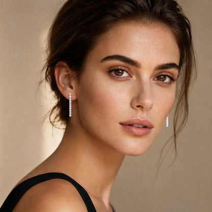 Tennis Drop Earrings