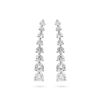 Tapered Diamond-Cut Dangle Earrings image