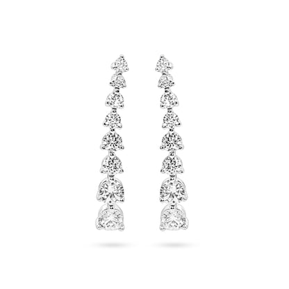 Tapered Tennis Earrings