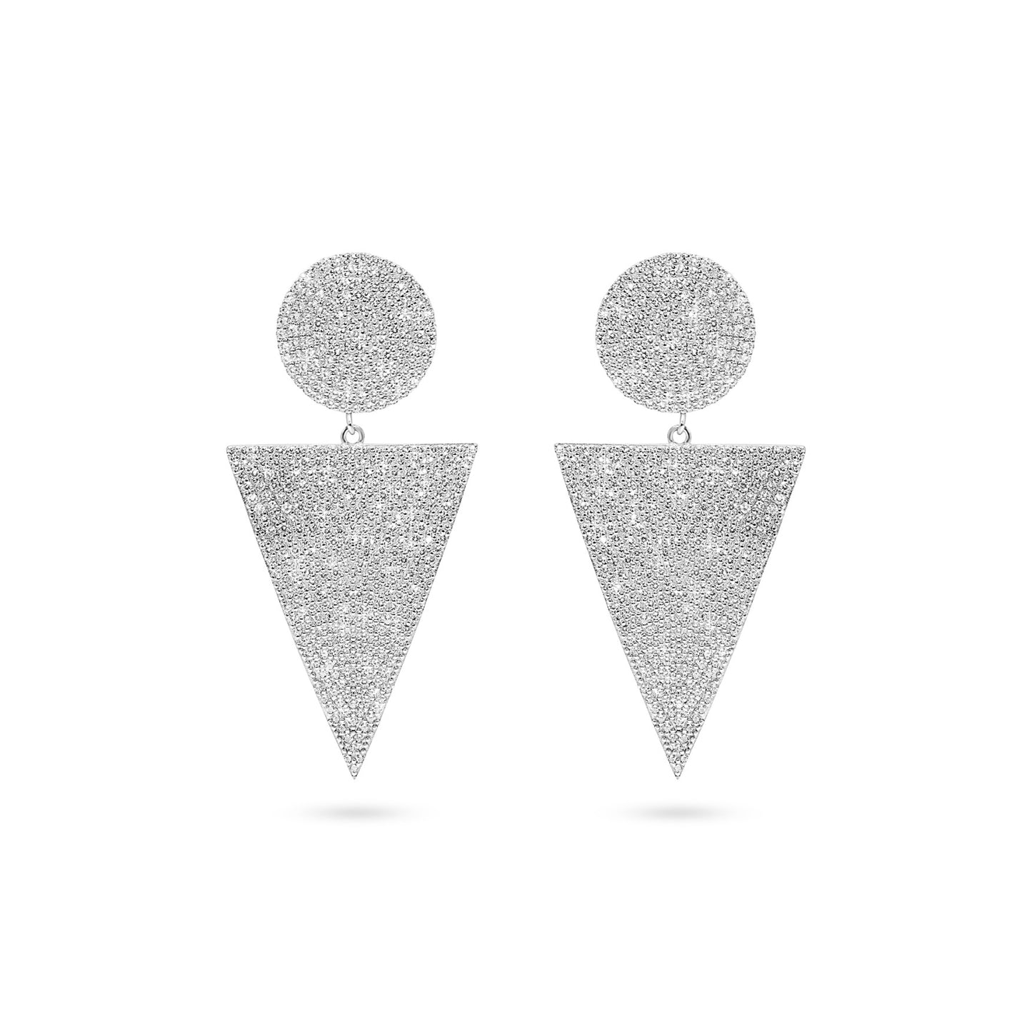 Circle & Triangle Sparkle Earrings