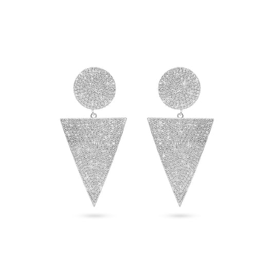 Circle & Triangle Sparkle Earrings