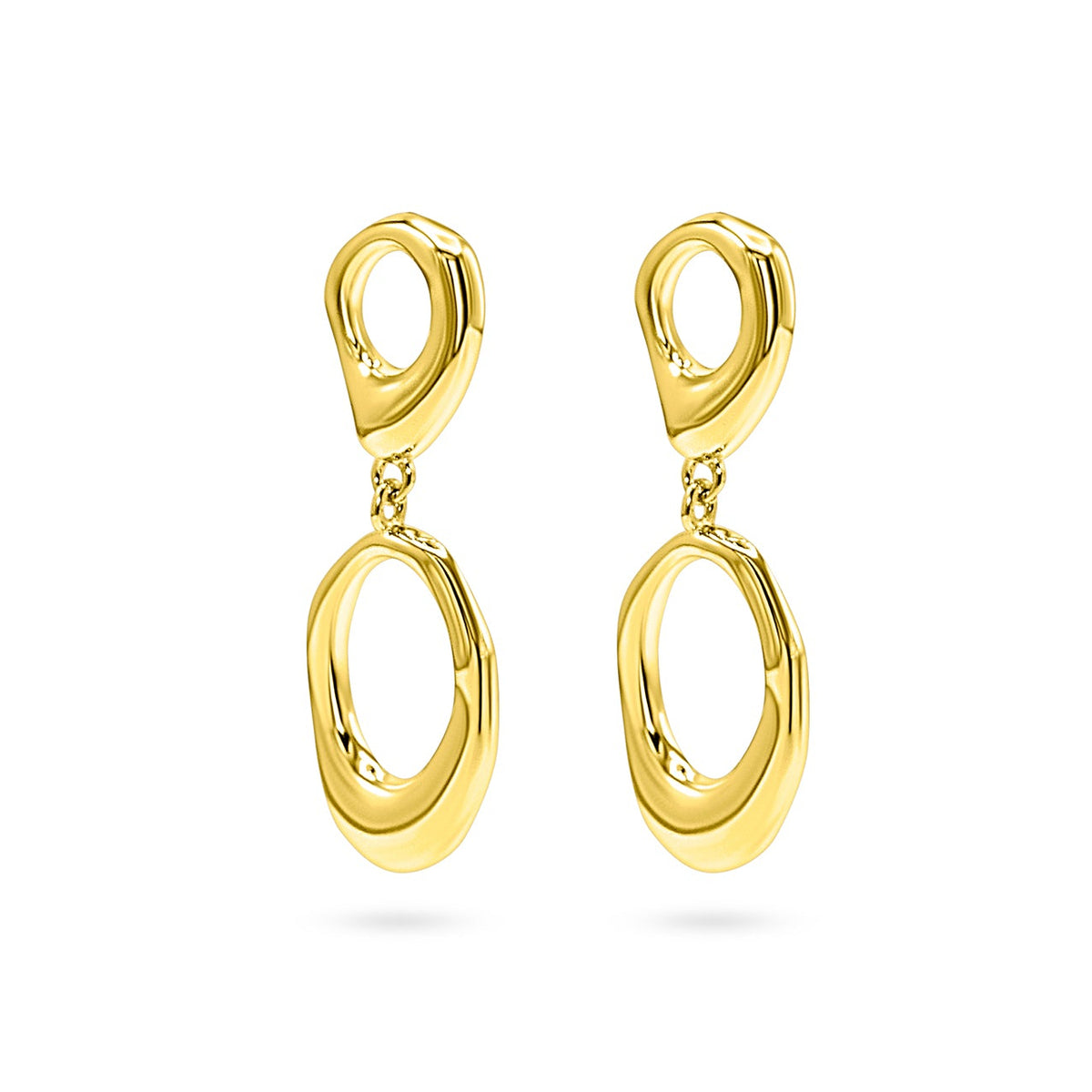 Double Link Drop Dangle Earring