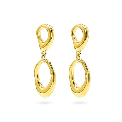 Double Link Drop Dangle Earring