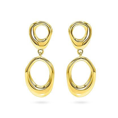 Double Link Drop Dangle Earring