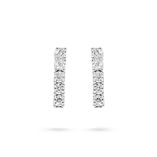 5 Stone Tennis Earring