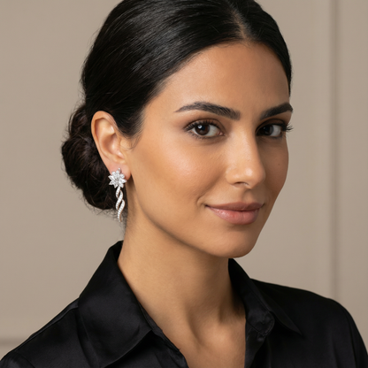 Floral Elegance Drop Earrings