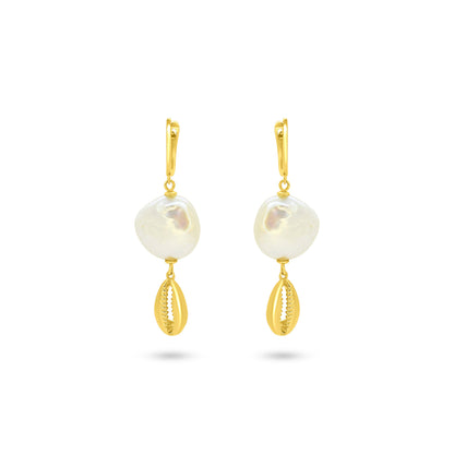 Ocean Breeze Pearl Shell Earrings