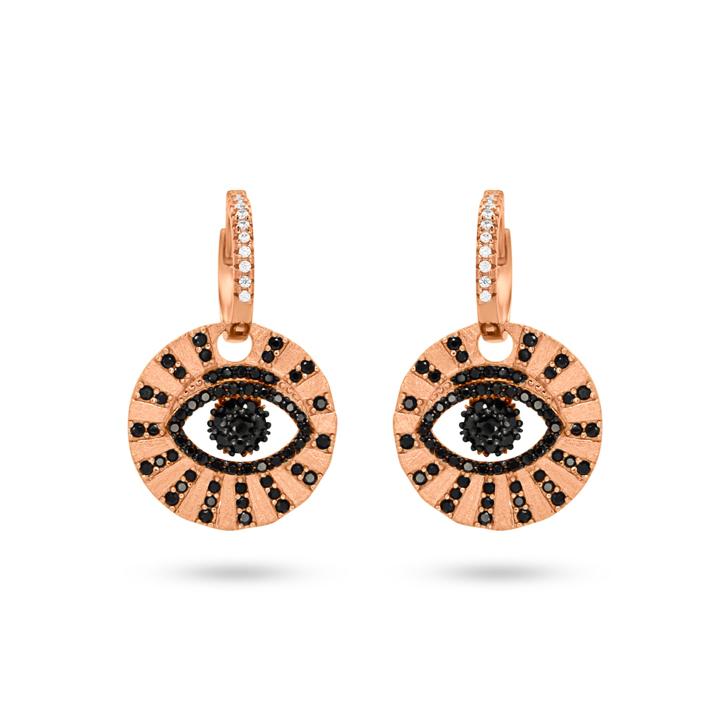 Enchanting Rose Gold Evil Eye Dangle