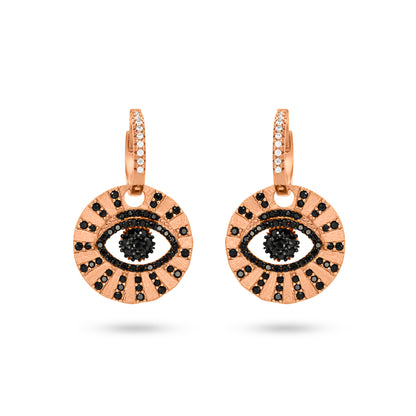 Enchanting Rose Gold Evil Eye Dangle