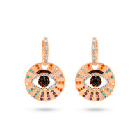 Enchanting Rose Gold Evil Eye Dangle image