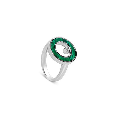 Malachite Circle of Life Ring