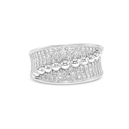 Pave Waves Beaded Band