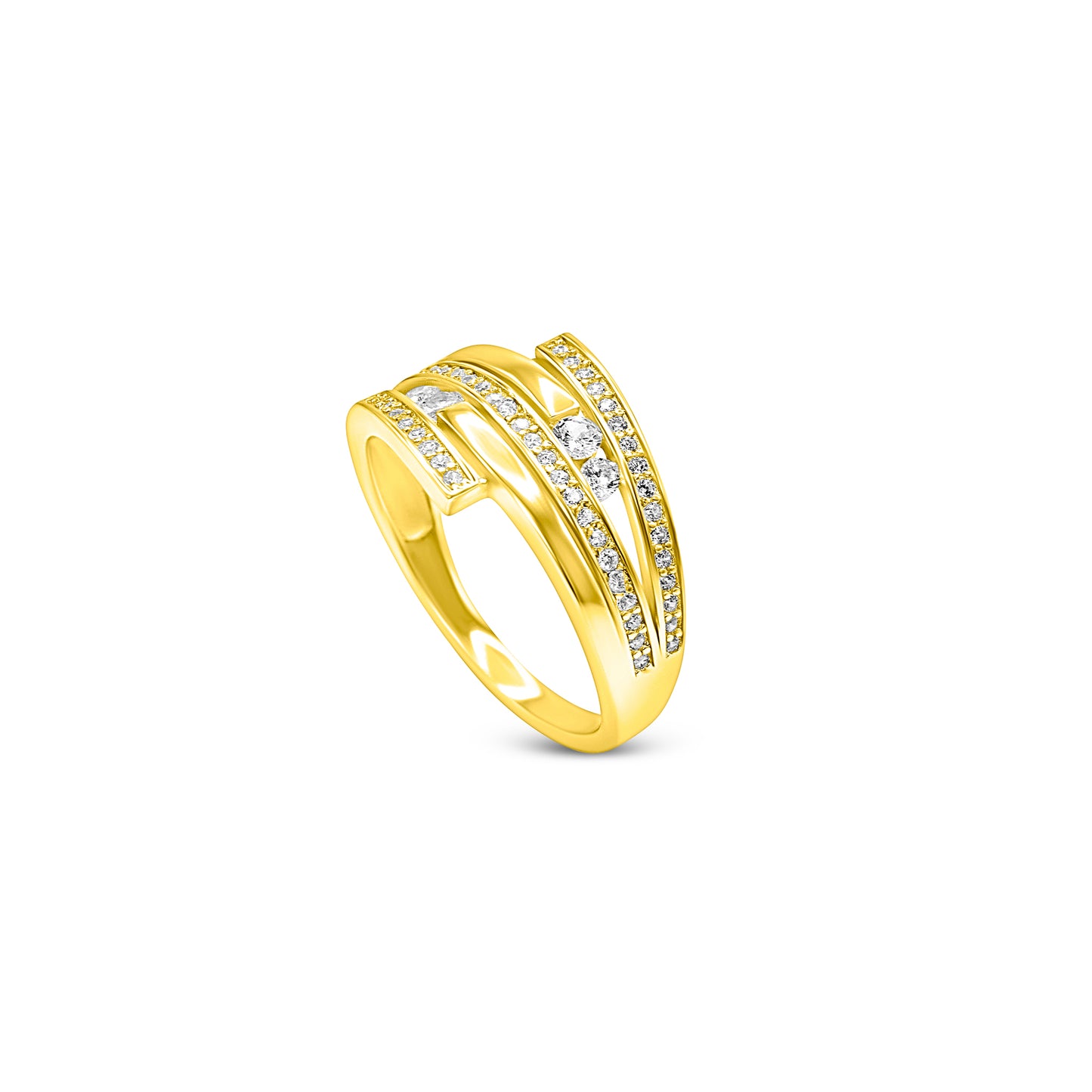 Glimmer Lines Triple Band Ring