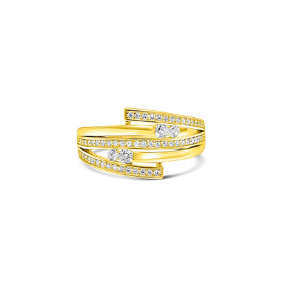 Glimmer Lines Triple Band Ring
