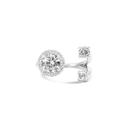Open Trio Halo Ring