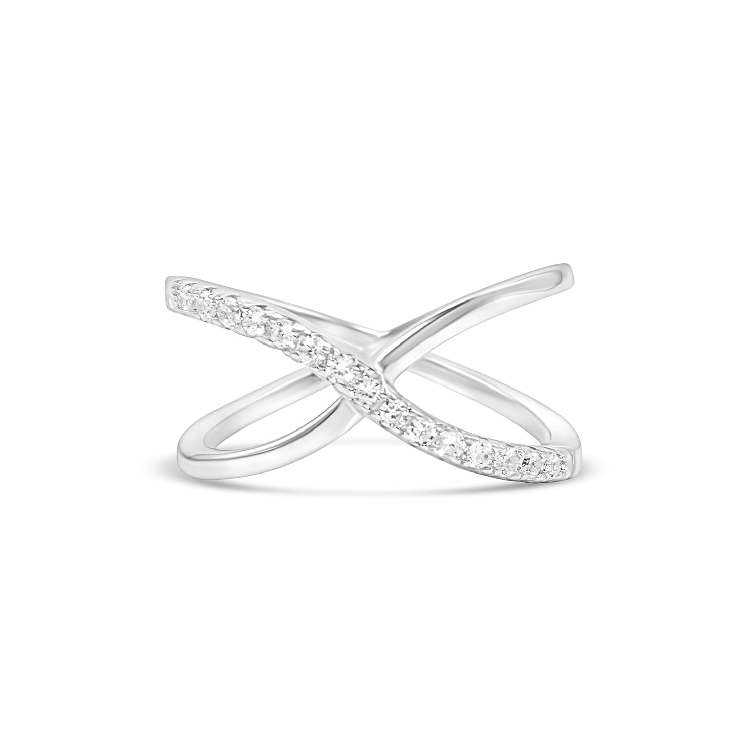 Sparkling X Crossover Ring