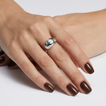 Heart Cluster Dome Ring