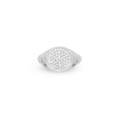 Pavé Zirconia Signet Ring