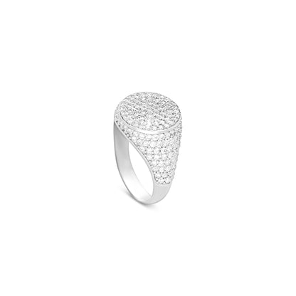 Pavé Zirconia Signet Ring