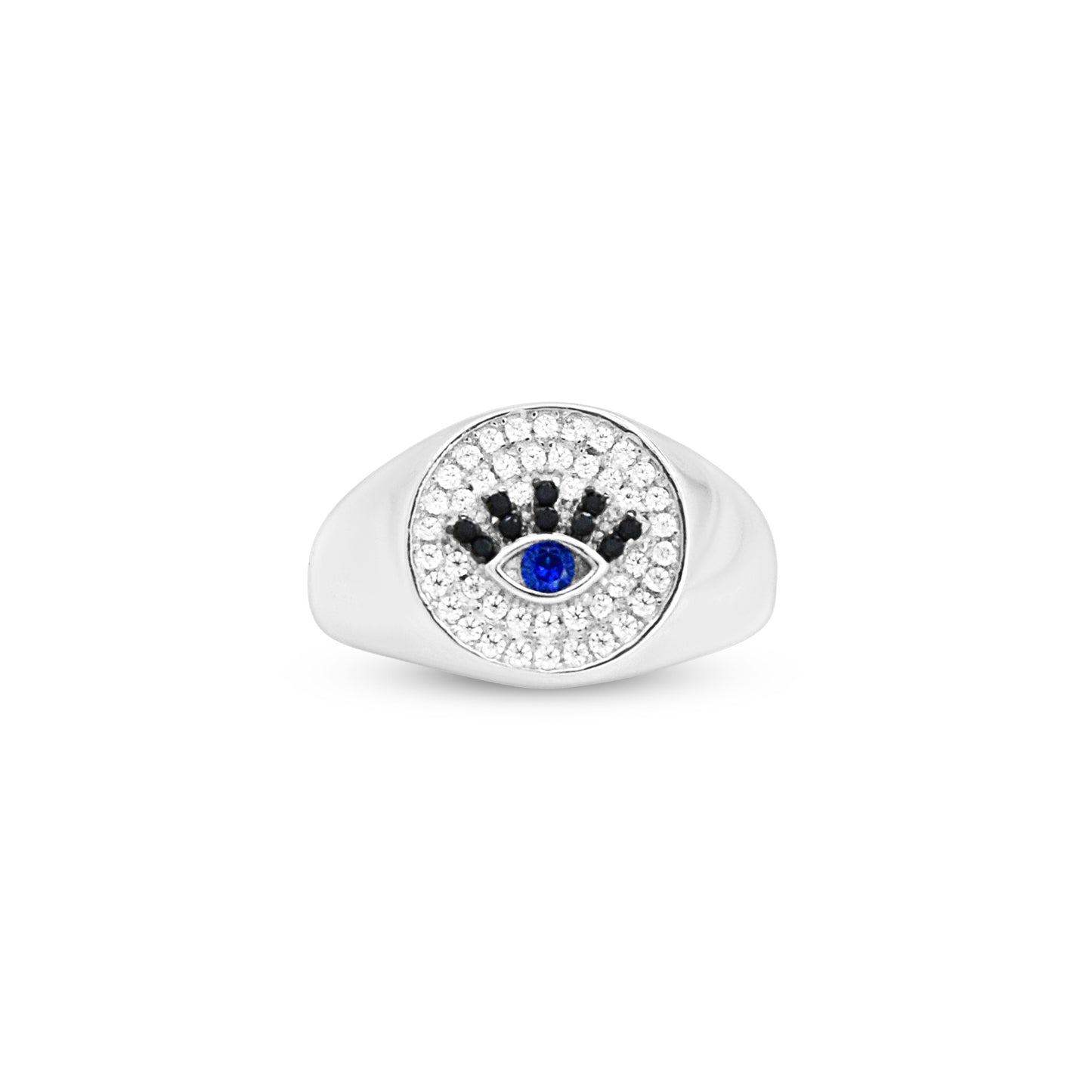 Abstract Eye Zircon Ring