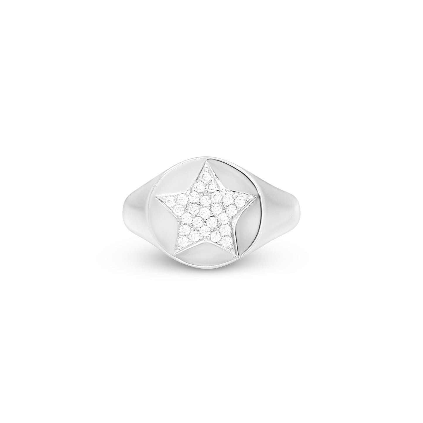 Zircon Star Signet Ring