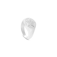 Zircon Star Signet Ring image