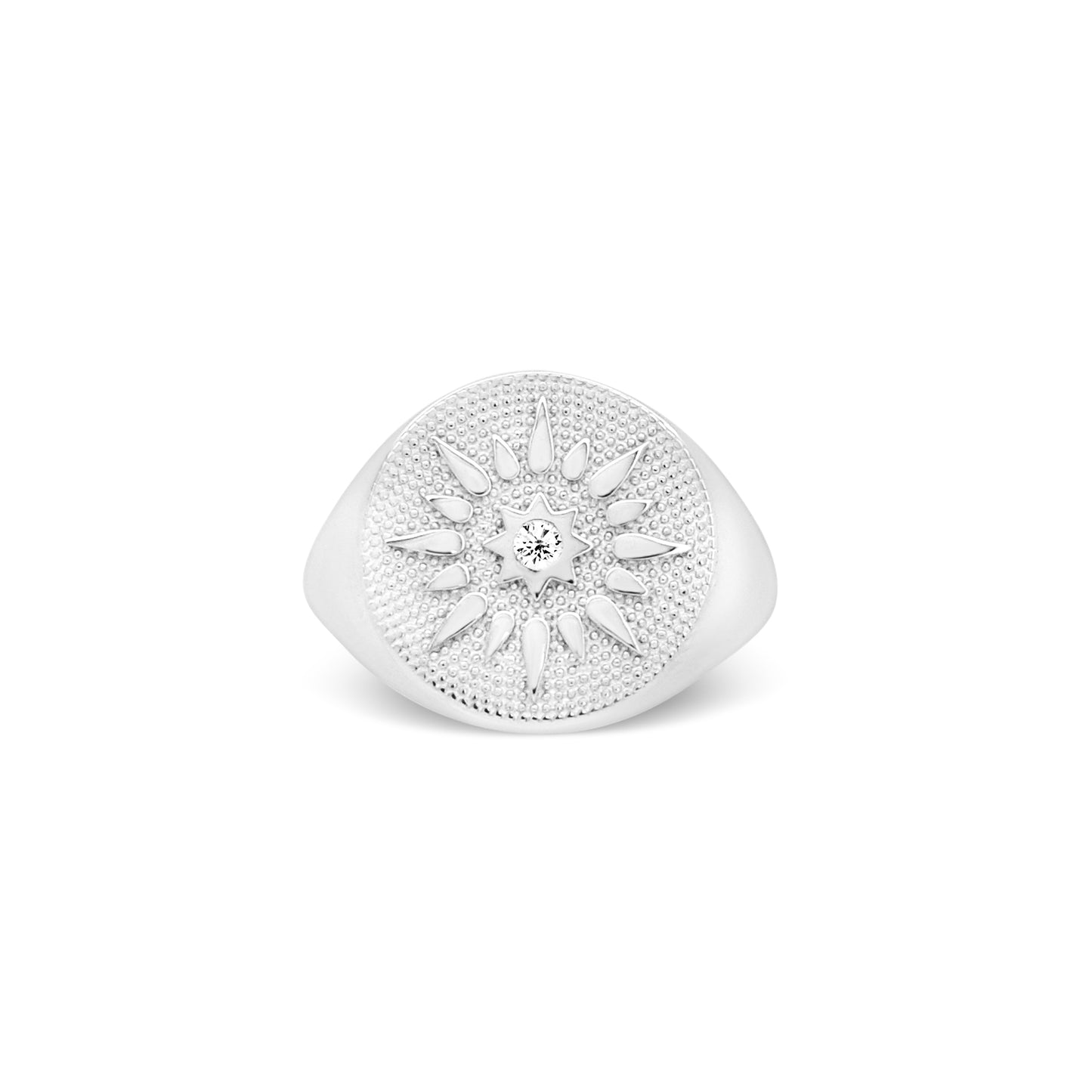 Radiant Sunburst Signet Ring