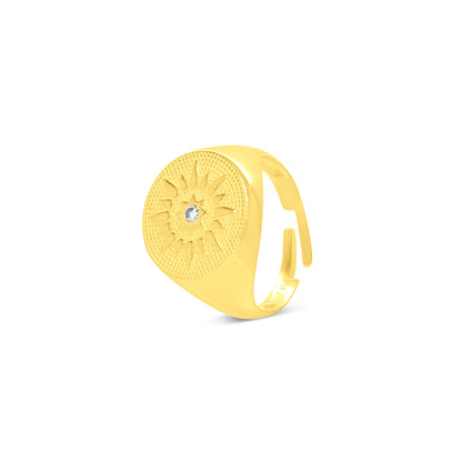 Radiant Sunburst Signet Ring