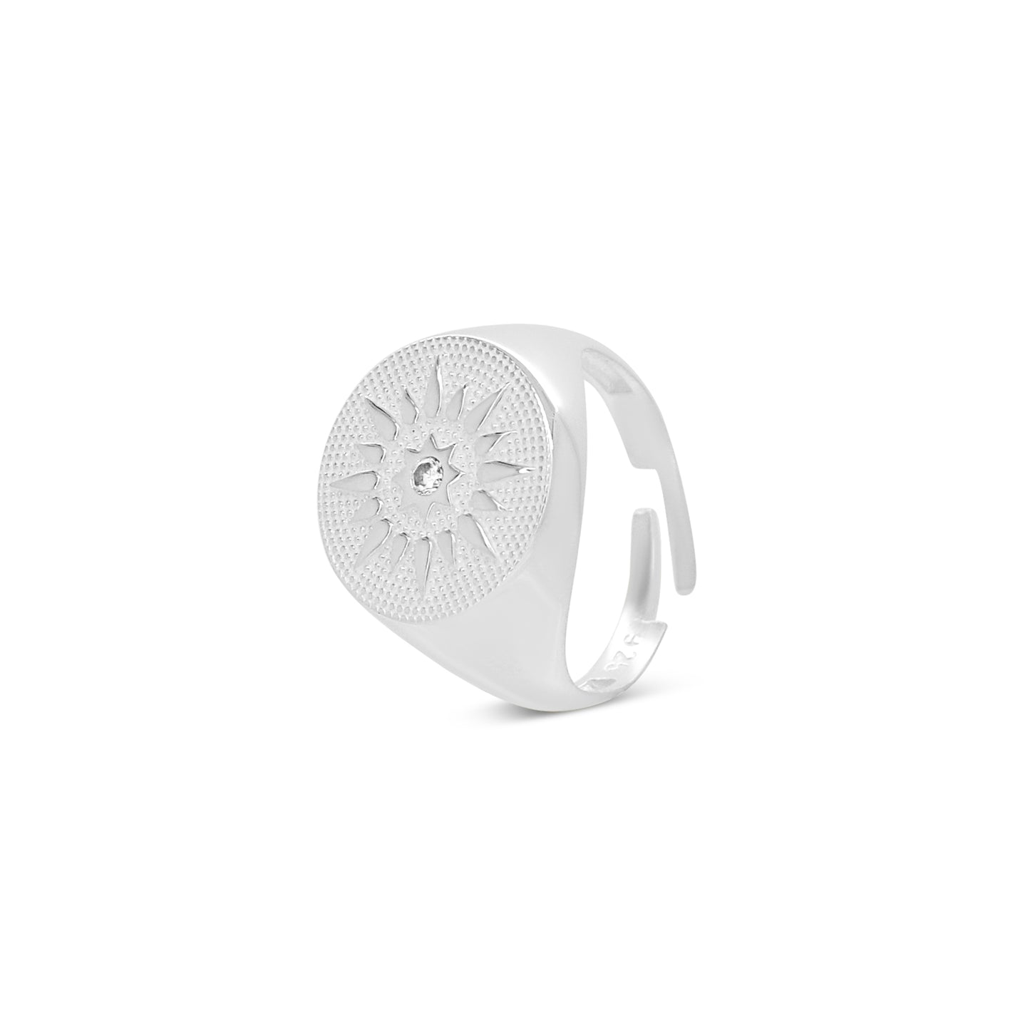 Radiant Sunburst Signet Ring