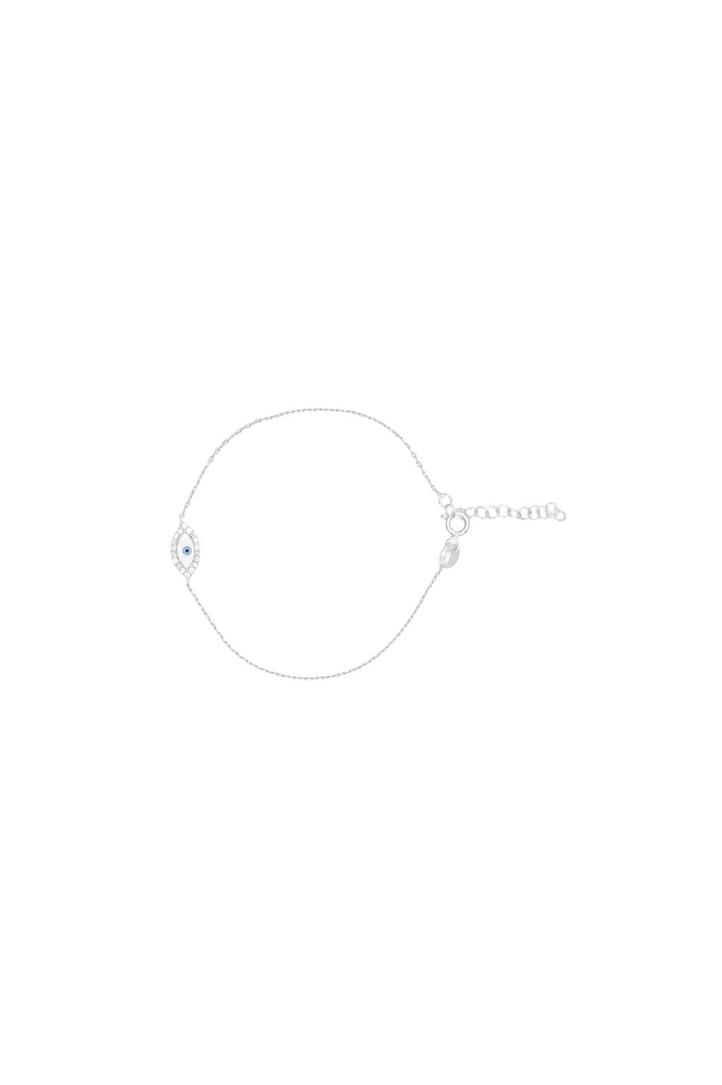 White Enamel Evil-eye Marquise Bracelet
