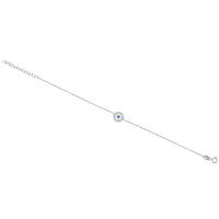 Round White Enamel Evil-eye Bracelet image