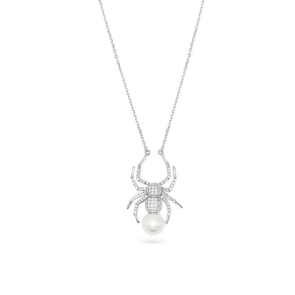 Spider Necklace with Pearl