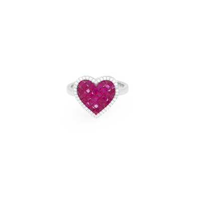 Fuchsia-Rose Heart Ensemble